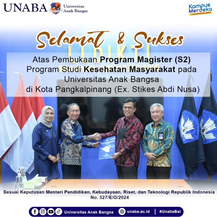 Pembukaan Program Magister (S2) Program Studi Kesehatan Masyarakat di UNABA