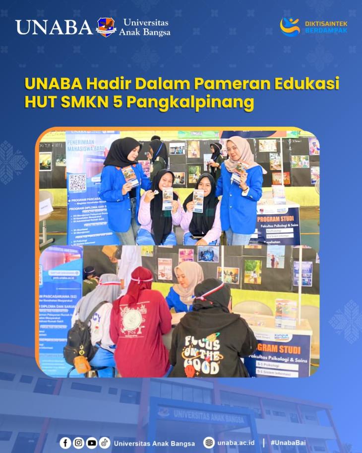 UNABA Hadir Dalam Pameran Edukasi HUT SMKN 5 Pangkalpinang
