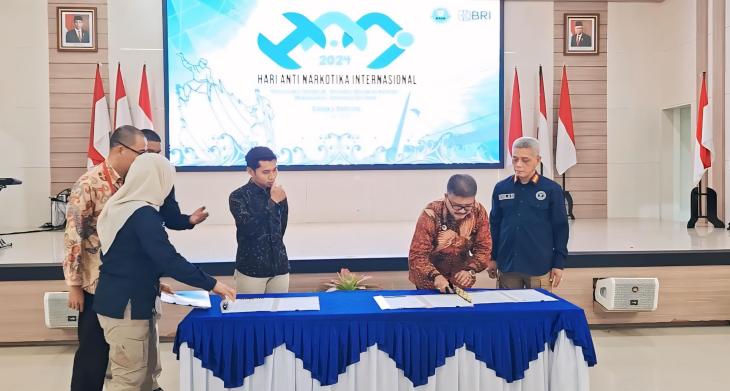 Penandatangan MoU Bersama BNN Provinsi Kep. Bangka Belitung